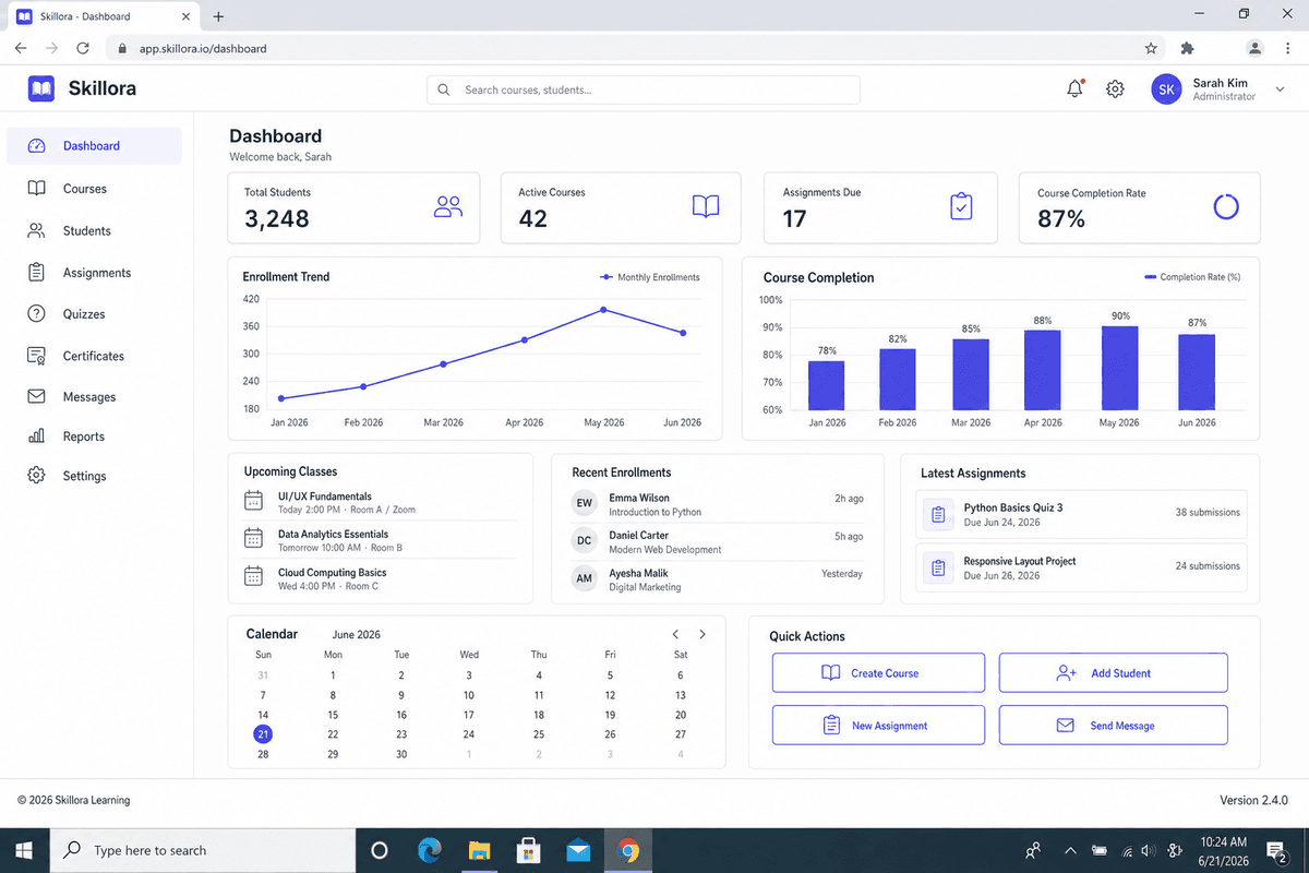 Skillora — Learning Management System